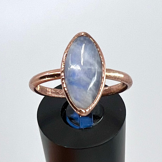 Size 7.75 Moonstone Ring - Copper Electroformed