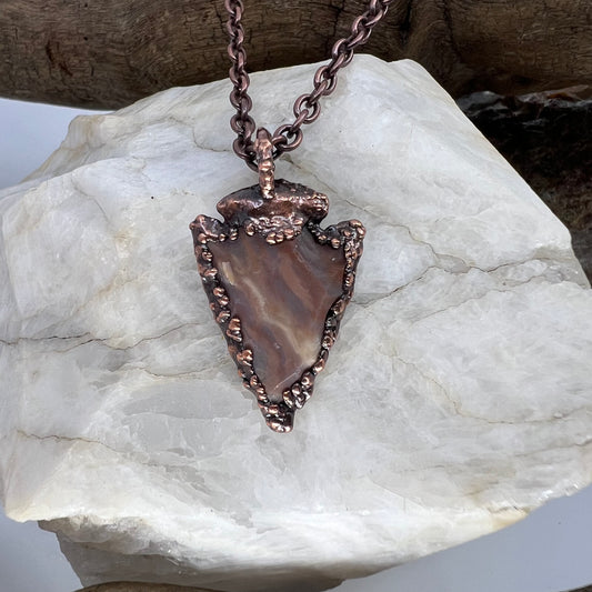 Arrowhead Necklace - Copper Electroformed