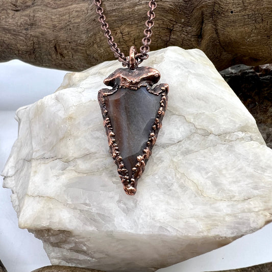 Arrowhead Necklace - Copper Electroformed