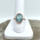 Size 8 Larimar Ring - Copper Electroformed