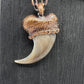 Black Bear Claw Necklace, Small Rear Claw - Copper Electroformed