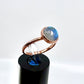 Size 8 Rainbow Moonstone Ring - Copper Electroformed