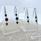 Moss Agate & Montana Agate Drop Earrings, Smooth Finish