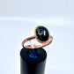 Size 8.5 Blue Tiger’s Eye Ring - Copper Electroformed