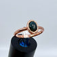 Size 8 Blue Tiger’s Eye Ring - Copper Electroformed