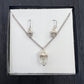 Montana Quartz Necklace and Drop Earrings Set, Silver Electroformed