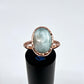 Size 8.5 Larimar Ring - Copper Electroformed