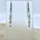 Faceted Morganite and Rose Quartz Drop Earrings