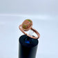 Size 8.5 Unakite Jasper Ring - Copper Electroformed