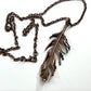 Real Feather Necklace - Copper Electroformed