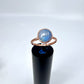 Size 8.5 Rainbow Moonstone Ring - Copper Electroformed