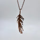 Real Feather Necklace - Copper Electroformed