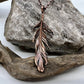 Real Feather Necklace - Copper Electroformed