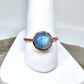 Size 8.5 Rainbow Moonstone Ring - Copper Electroformed