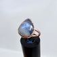 Size 8 Moonstone Ring - Copper Electroformed