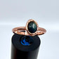 Size 8 Blue Tiger’s Eye Ring - Copper Electroformed