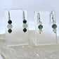 Moss Agate & Montana Agate Drop Earrings, Smooth Finish