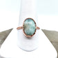 Size 8.5 Larimar Ring - Copper Electroformed