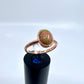 Size 8.5 Unakite Jasper Ring - Copper Electroformed