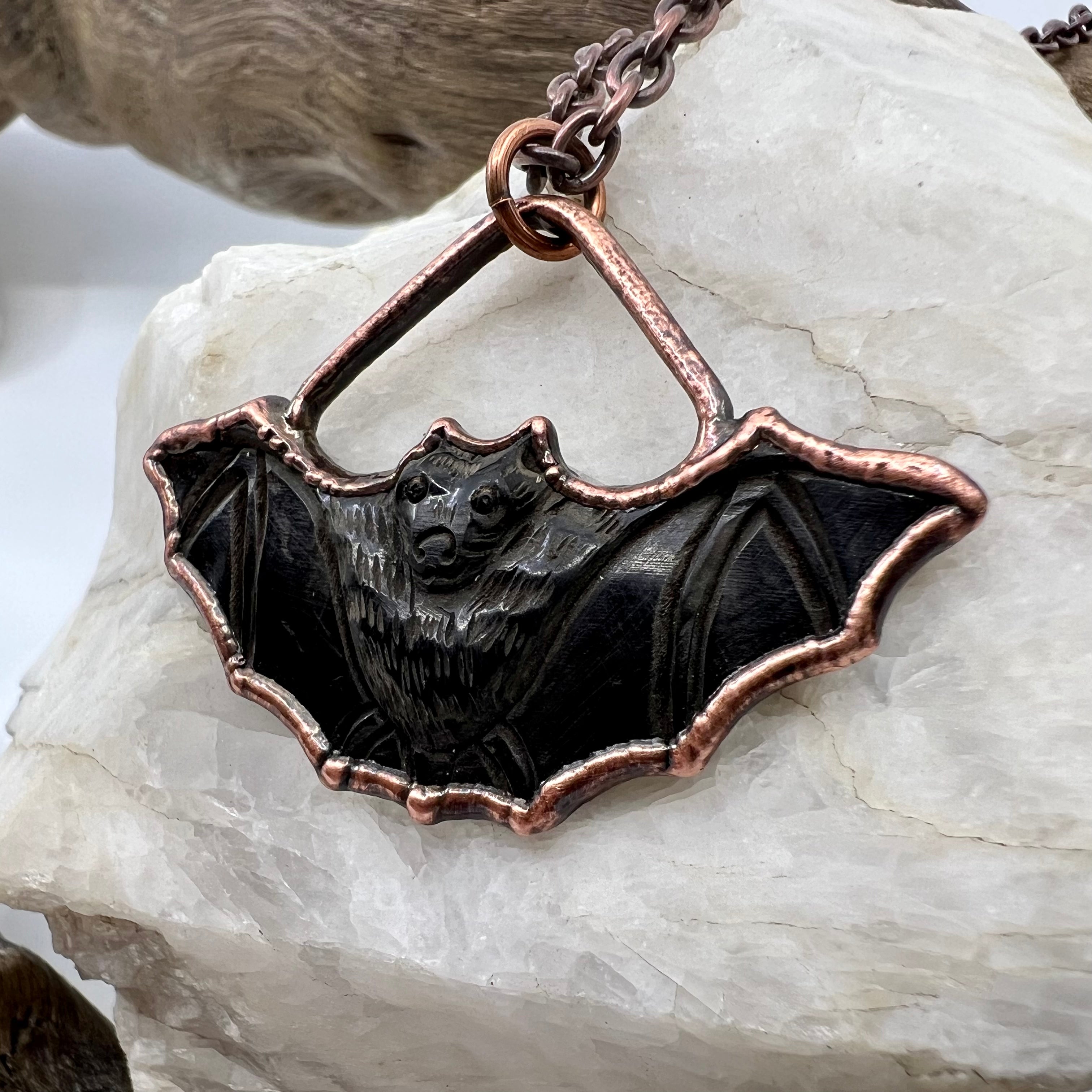 Elvira's Vampire Bat Goth Necklace by Sweet Romance – Sweet Romance Jewelry