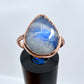 Size 8 Moonstone Ring - Copper Electroformed