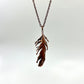 Real Feather Necklace - Copper Electroformed