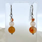 Montana Red Agate Drop Earrings, Smooth Finish