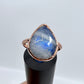 Size 8 Moonstone Ring - Copper Electroformed