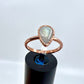 Size 8 Rainbow Moonstone Ring - Copper Electroformed