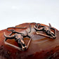 Buffalo Skull Replica Earrings - Copper Electroformed