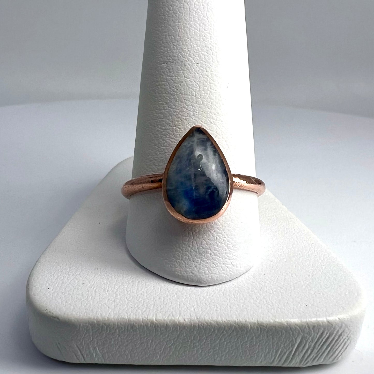 Size 9.25 Moonstone Ring - Copper Electroformed