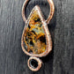 Pietersite Necklace with Obsidian Accent- Copper Electroformed