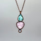 Larimar, Kunzite, and Moonstone Combo Necklace - Copper Electroformed