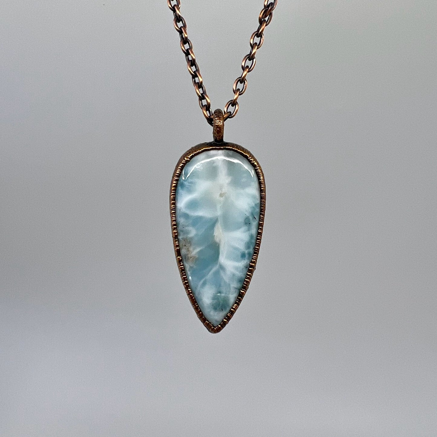 Larimar Necklace - Copper Electroformed