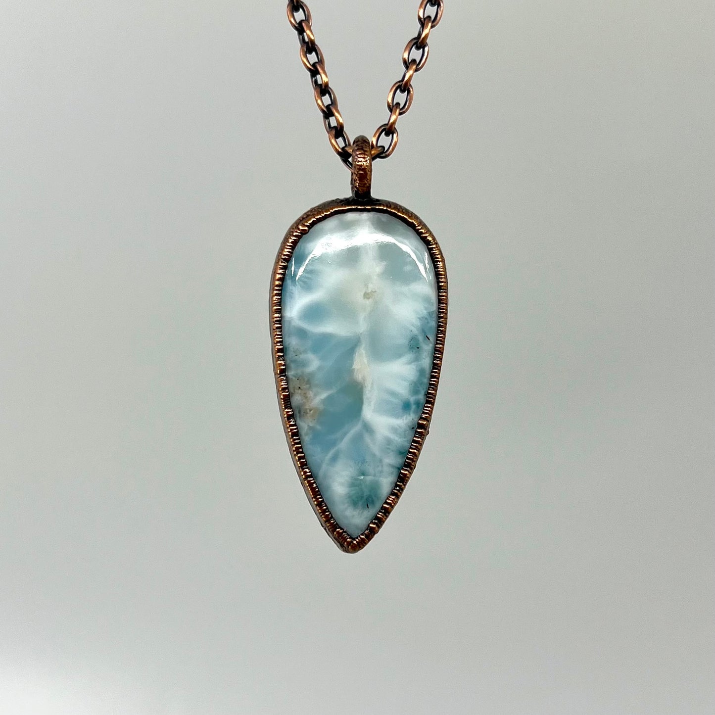 Larimar Necklace - Copper Electroformed