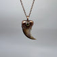 Black Bear Claw with Tourmaline Accent, Small Rear Claw - Copper Electroformed Necklace