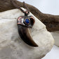 Black Bear Claw with Lapis Lazuli Accent, Sm/Med Rear Claw - Copper Electroformed Necklace