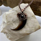 Black Bear Claw with Spinel Accent, Large Front Claw - Copper Electroformed Necklace