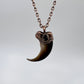 Black Bear Claw with Spinel Accent, Large Front Claw - Copper Electroformed Necklace