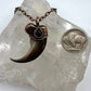 Black Bear Claw with Spinel Accent, Large Front Claw - Copper Electroformed Necklace