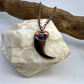 Black Bear Claw with Lapis Lazuli Accent, Large Front Claw - Copper Electroformed Necklace