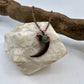 Black Bear Claw with Malachite Accent, Large Front Claw - Copper Electroformed Necklace