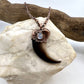 Black Bear Claw with Moonstone Accent, Large Front Claw - Copper Electroformed Necklace