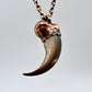 Black Bear Claw Necklace, Large Front Claw - Copper Electroformed