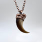 Black Bear Claw Necklace, Large Front Claw - Copper Electroformed