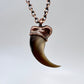 Black Bear Claw Necklace, Large Front Claw - Copper Electroformed