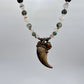 Black Bear Claw on Jasper and Montana Agate Bead Strand, Med/Lg Rear Claw - Copper Electroformed Necklace