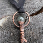 Kyanite Witch's Broom Necklace - Copper Electroformed