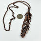 Real Feather Necklace, Large - Copper Electroformed