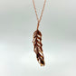 Real Feather Necklace, Large - Copper Electroformed